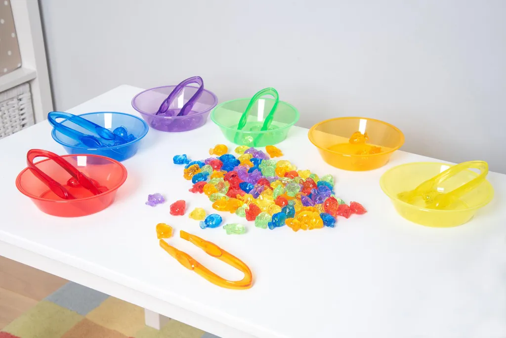 Jeu de manipulation poissons 120 pièces pour table lumineuse et tri - 3