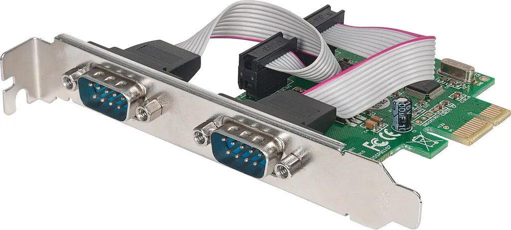 Scheda PCIe 2 Porte RS-232 Manhattan 152082 - Controller Seriale COM