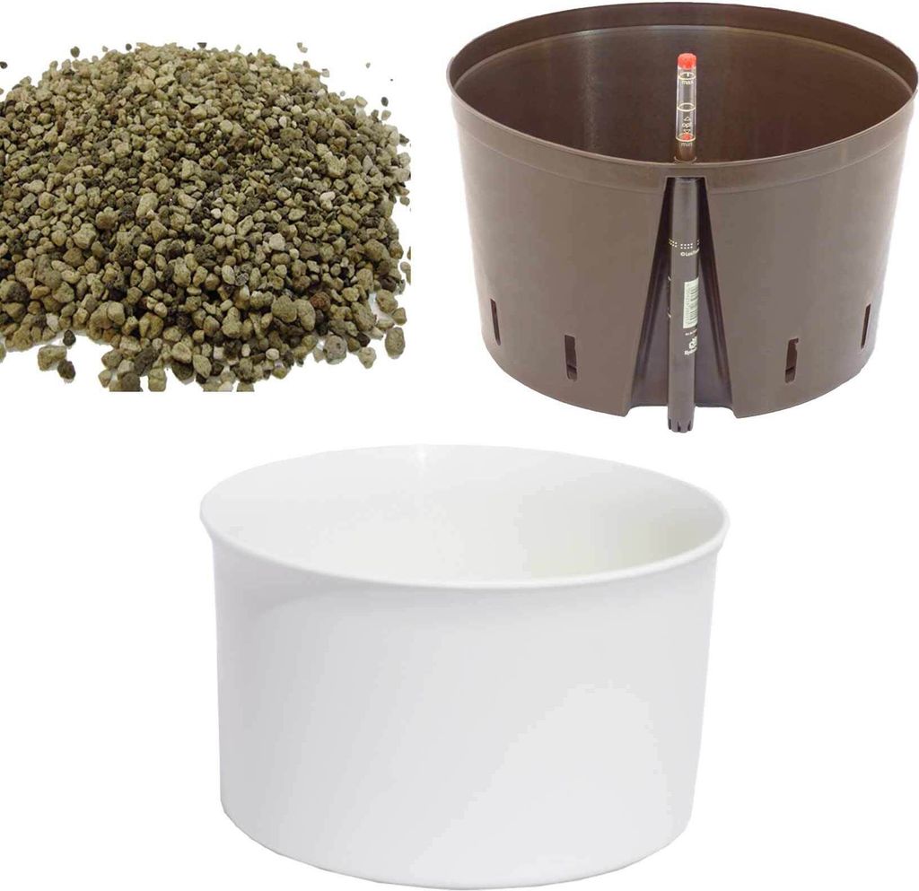 Set4 Blumenkübel Atlas 32/19 weiss Ø 36,0cm H 21,5cm +KT+WA+LZ
