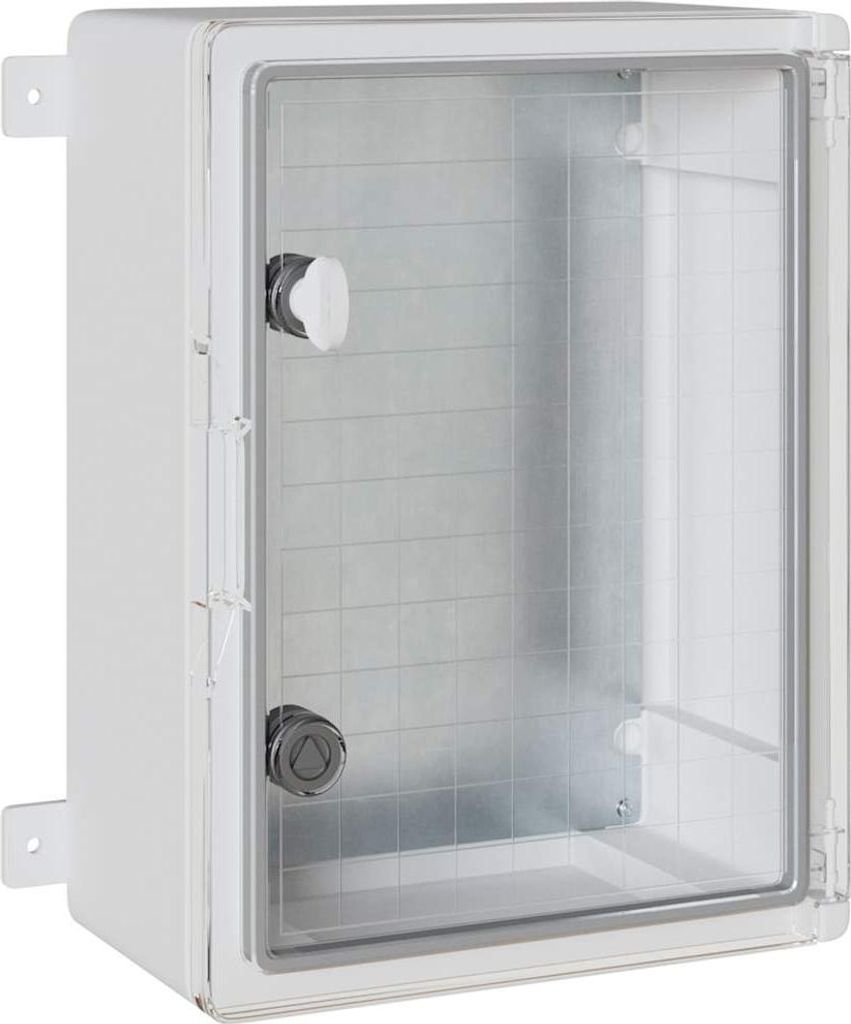 vidaXL Steuerungsschrank Grau 37 x 19,5 x 40 cm ABS Kunststoff