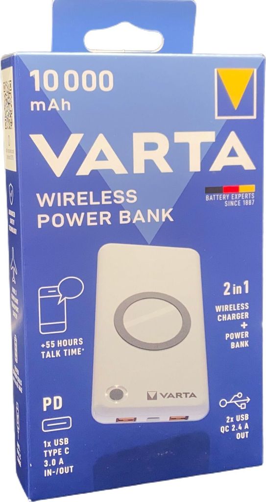 VARTA Zusatzakku "Wireless Power Bank" 10.000 mAh weiß Produktbild 59
