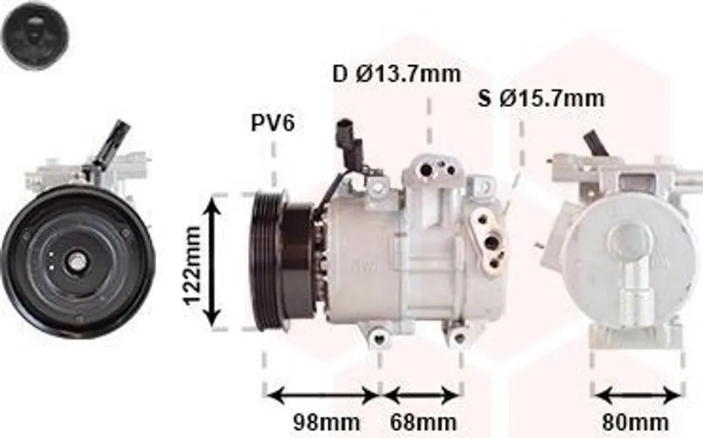 Compresseur Climatisation PAG 46 R134a - Pièce Auto Hyundai i20 PBT