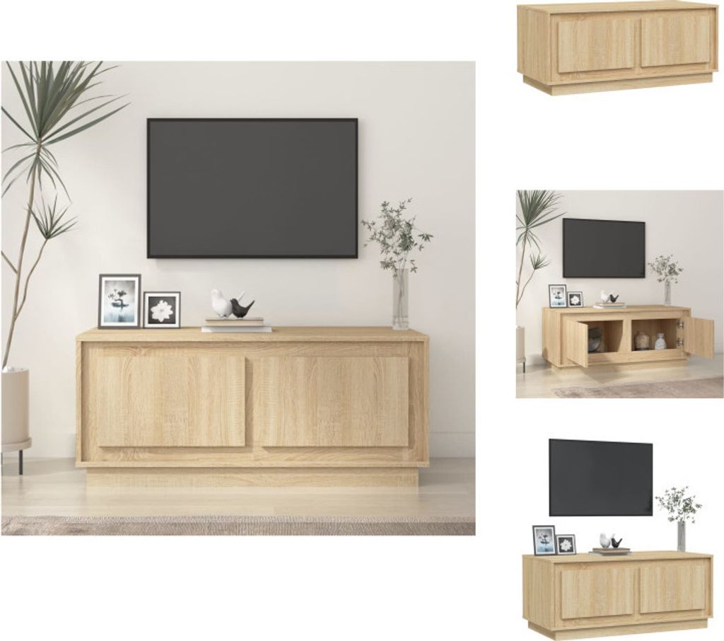 vidaXL Couchtisch Sonoma-Eiche 102x50x44 cm Holzwerkstoff - Couchtische