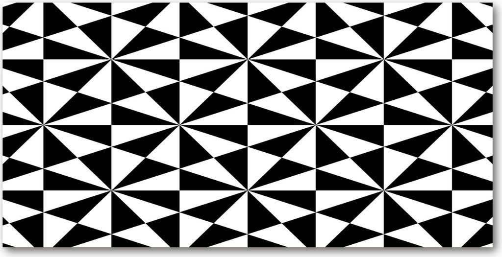 Tulup Glas-Bild -140x70- Wandkunst Dekorative Wand für Küche & Wohnzimmer - Kunst: modern & klassisch - Geometrische Figuren - Schwarzweiß