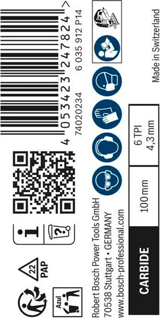 Set 10 Lame Bosch Professional T141HM EXPERT per Materiali Abrasivi