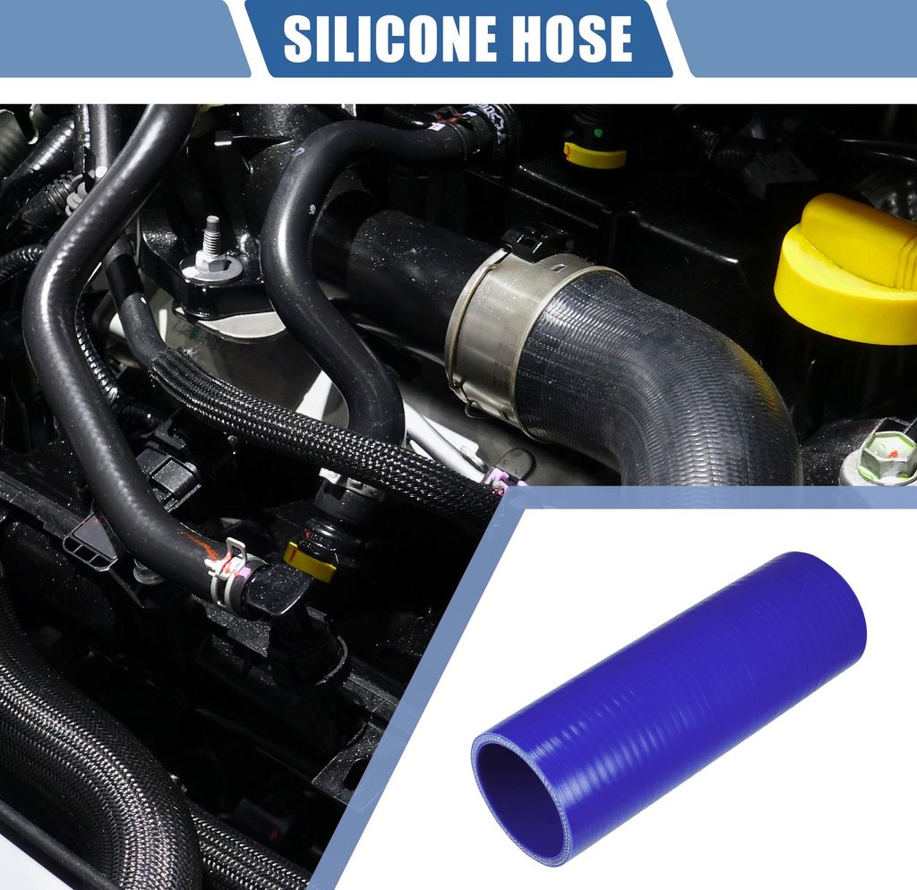 1 Stück 60mm 2,36" ID 200mm 7,87" Länge 0 Grad blau Autosilikonschlauch Kühlmittelschlauch Universal