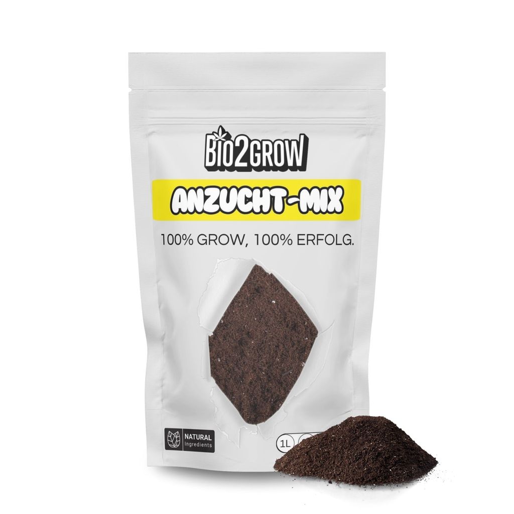 Bio2Grow Anzuchterde 2L - Blumenerde Substrat Kokoserde Anzuchterde Palmenerde Rindenmulch Gartenerde Pflanzerde Grow