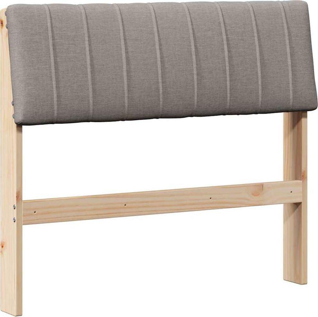 vidaXL Gepolstertes Kopfteil Taupe 90 cm Massives Kiefernholz