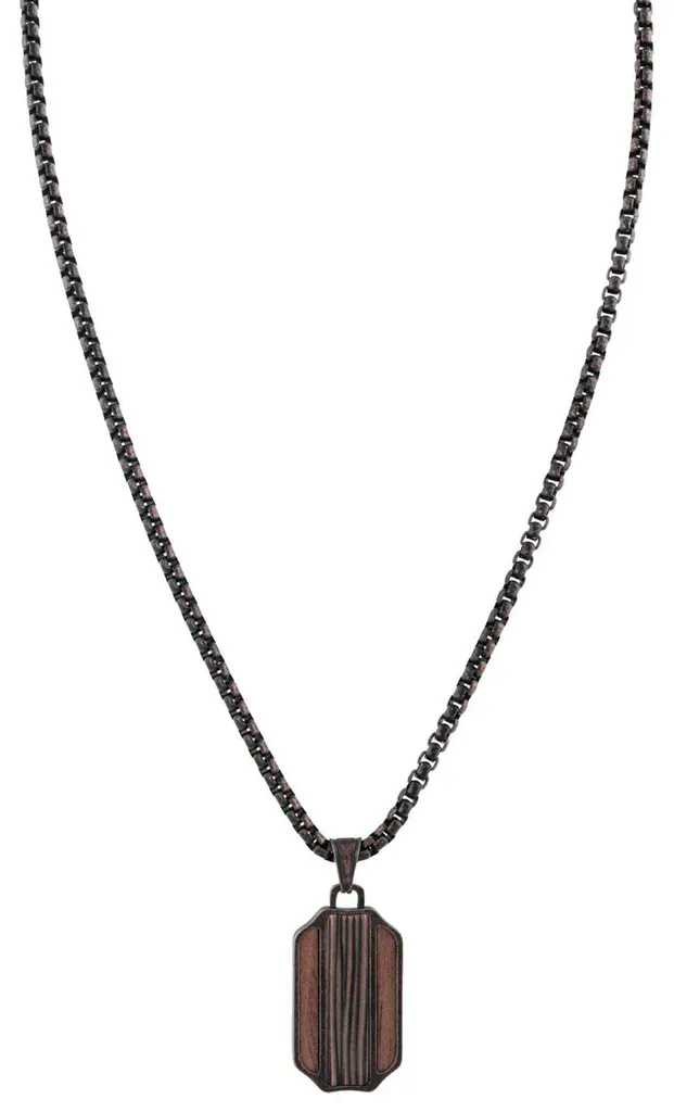 Collier homme bois et acier - Accessoire élégant pour style urbain chic