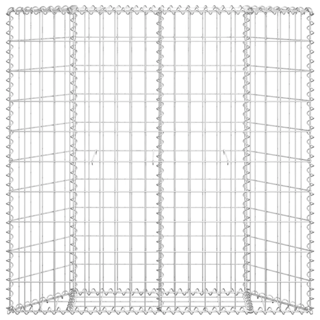 Gabion de séparation pour terrasse en acier galvanisé 100x20x100 cm