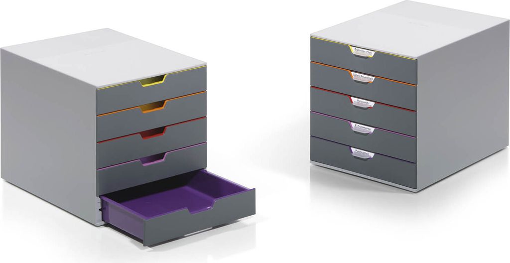 Odolný zásuvkový box VARICOLOR 5 priehradiek štítky Obrázok produktu 31