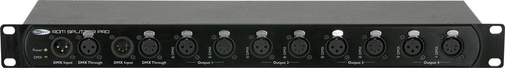 Showtec RDM Splitter Pro DMX Booster mit 4 Kanälen und RDM 3- & 5-poligen XLR-Anschlüssen