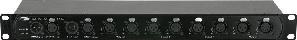 Showtec RDM Splitter Pro Booster DMX 4 canaux avec ports XLR 3 et 5 pôles