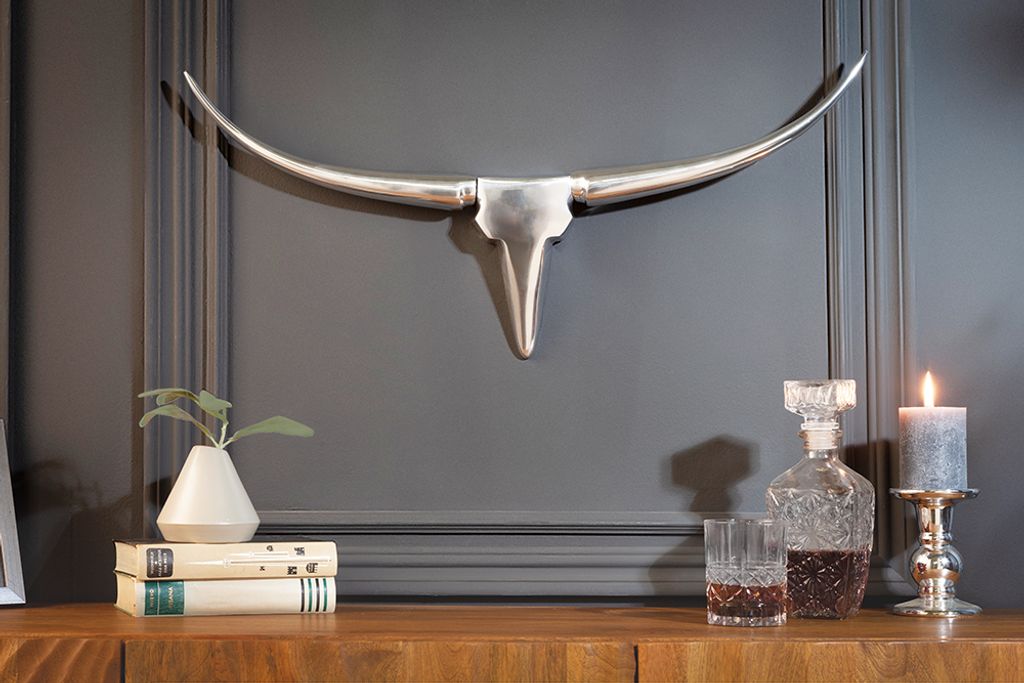 riess-ambiente Design Accessoire BULL 75cm Wanddekoration Produktbild 2