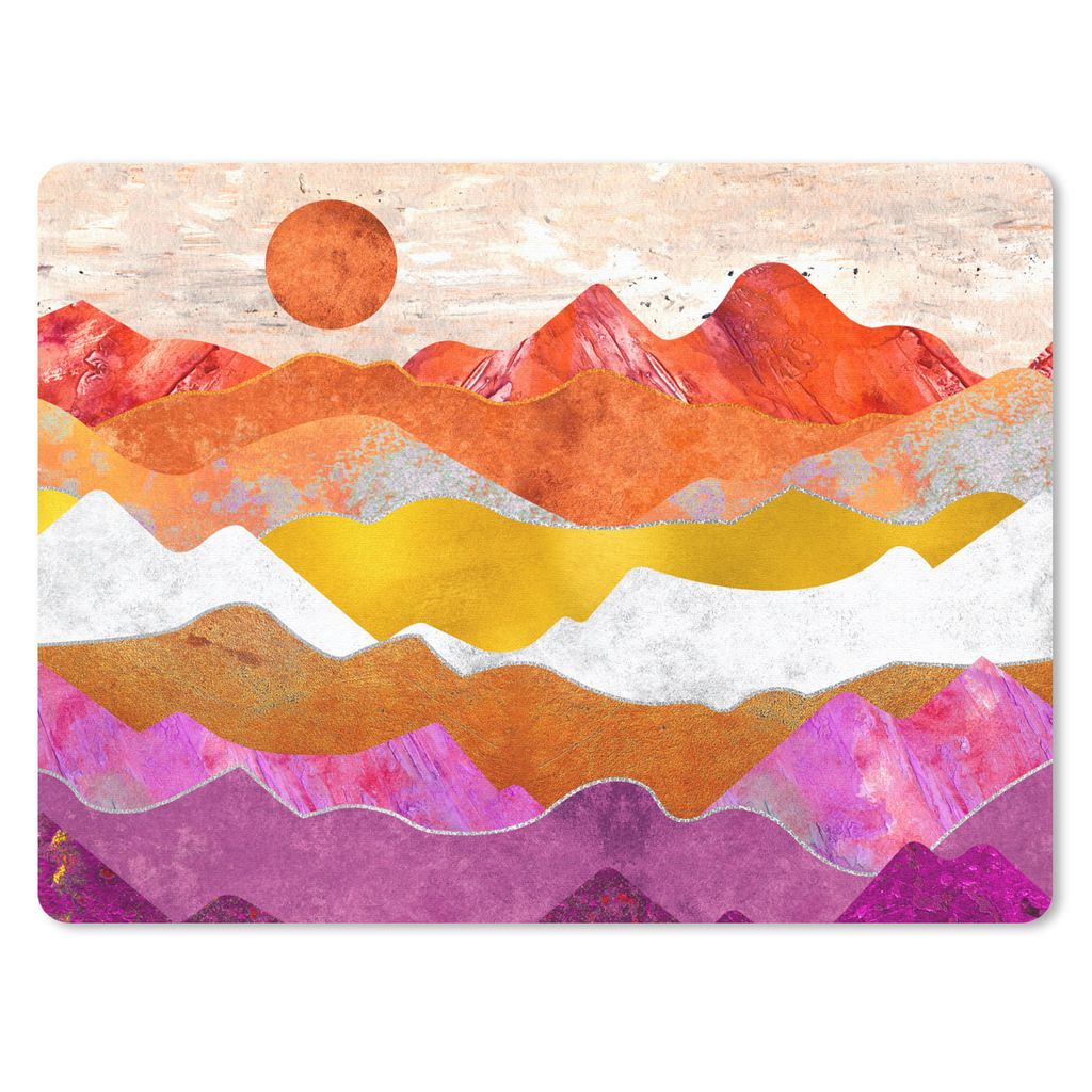 MuchoWow Mauspad Mousepad Lesbisch - Stolz - Gold 40x30 cm - Mousepads - Maus Mat - Pad - Mausunterlage - Anti Rutsch