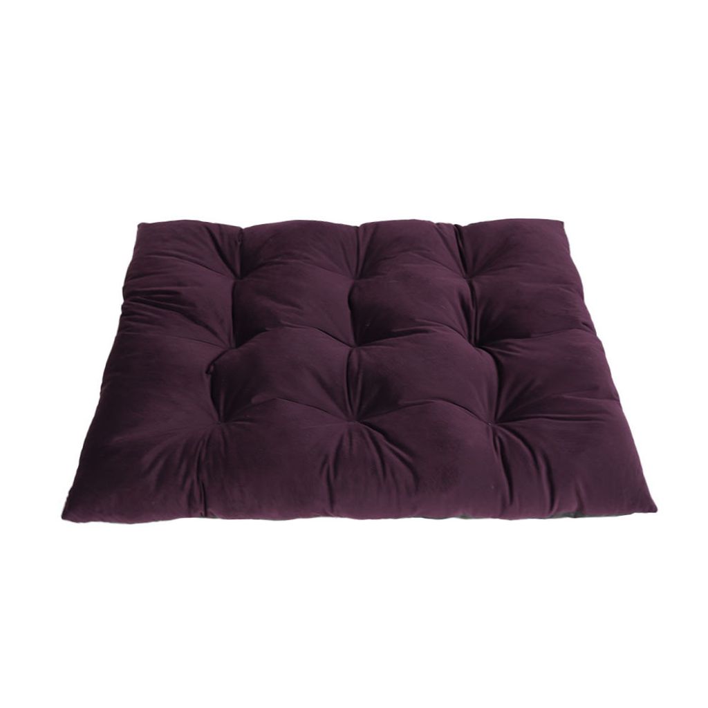 Samtkissenbett (100 x 70 cm) – Pflaume
