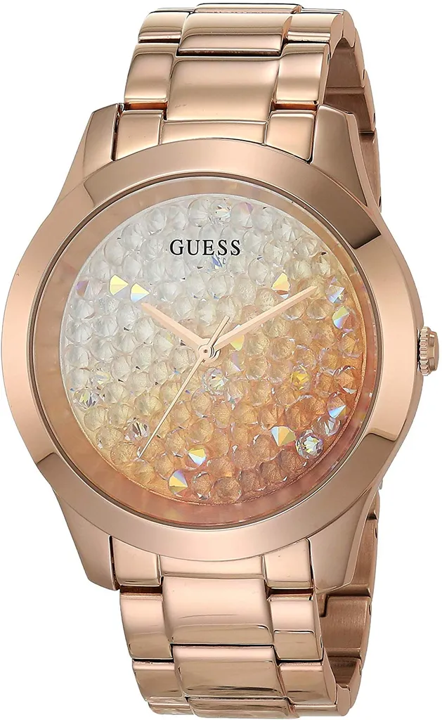 Guess Crush GW0020L3 Donna: Orologio Oro Rosa 42mm con Strass