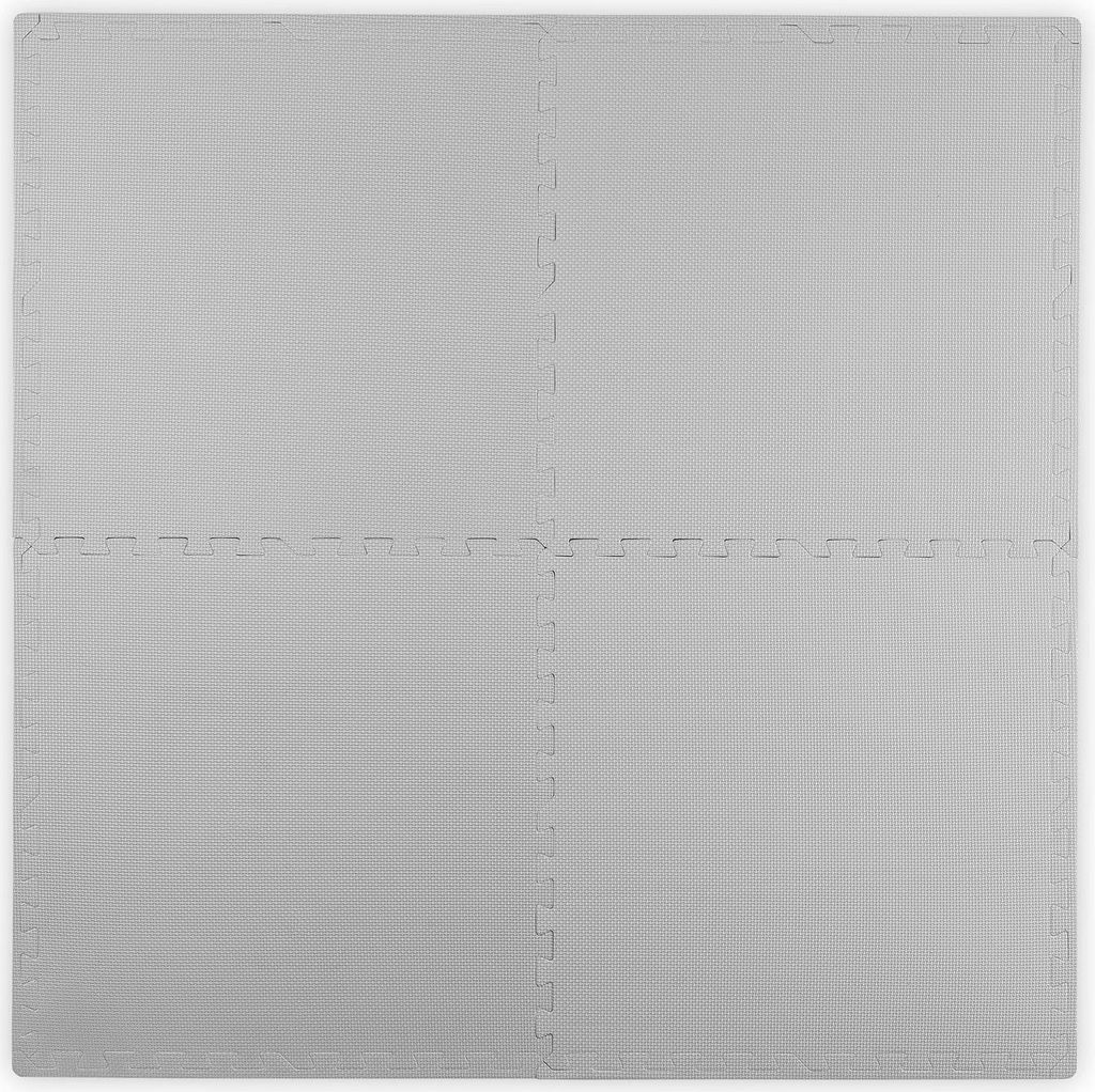 A top-down view of four interlocking foam puzzle mats.