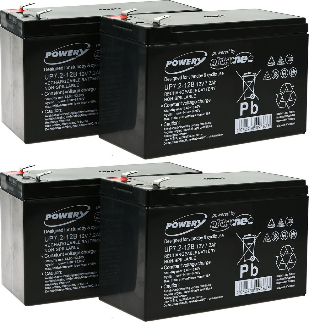 Powery Blei-Gel-Akku für USV APC Smart-UPS SUA1000RMI2U