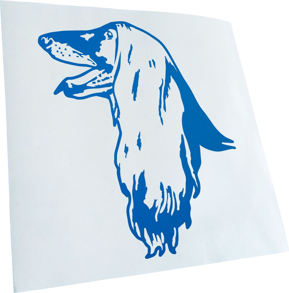 Kiwistar - Autoaufkleber - Afghan Hound Hund - Blau - 24x20cm - Aufkleber für Auto, Laptop, Fahrrad, LKW, Motorrad mehrfarbig JDM Decal Racing