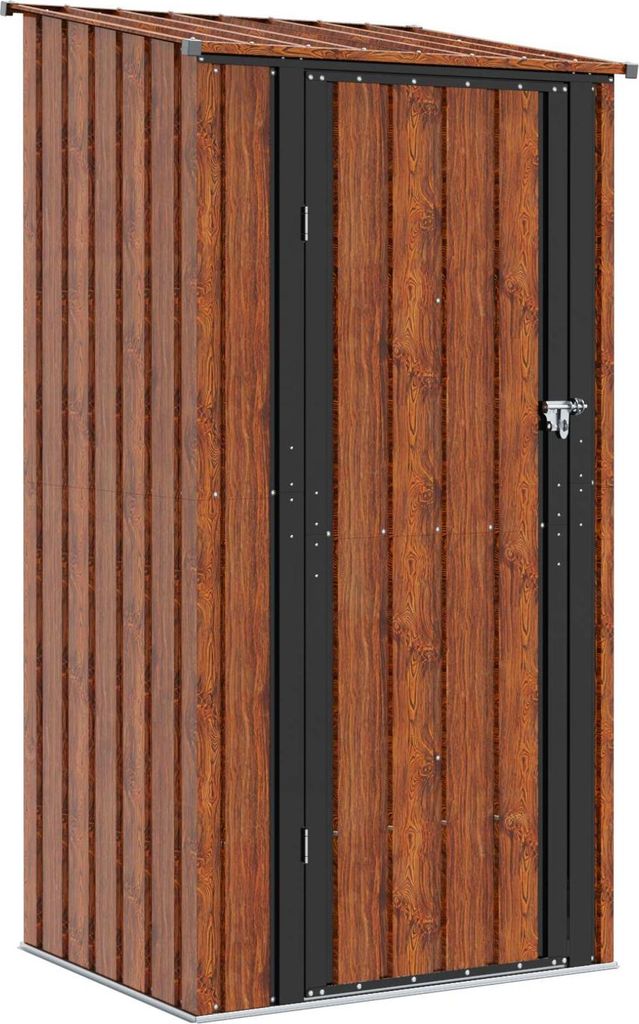vidaXL Záhradný prístrešok hnedý 103 x 86 x 200 cm kov Obrázok produktu 