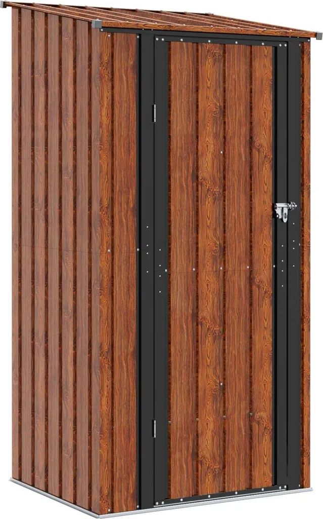 vidaXL Casetta da Giardino Marrone 103x86x200 cm - Acciaio Zincato Prezzo