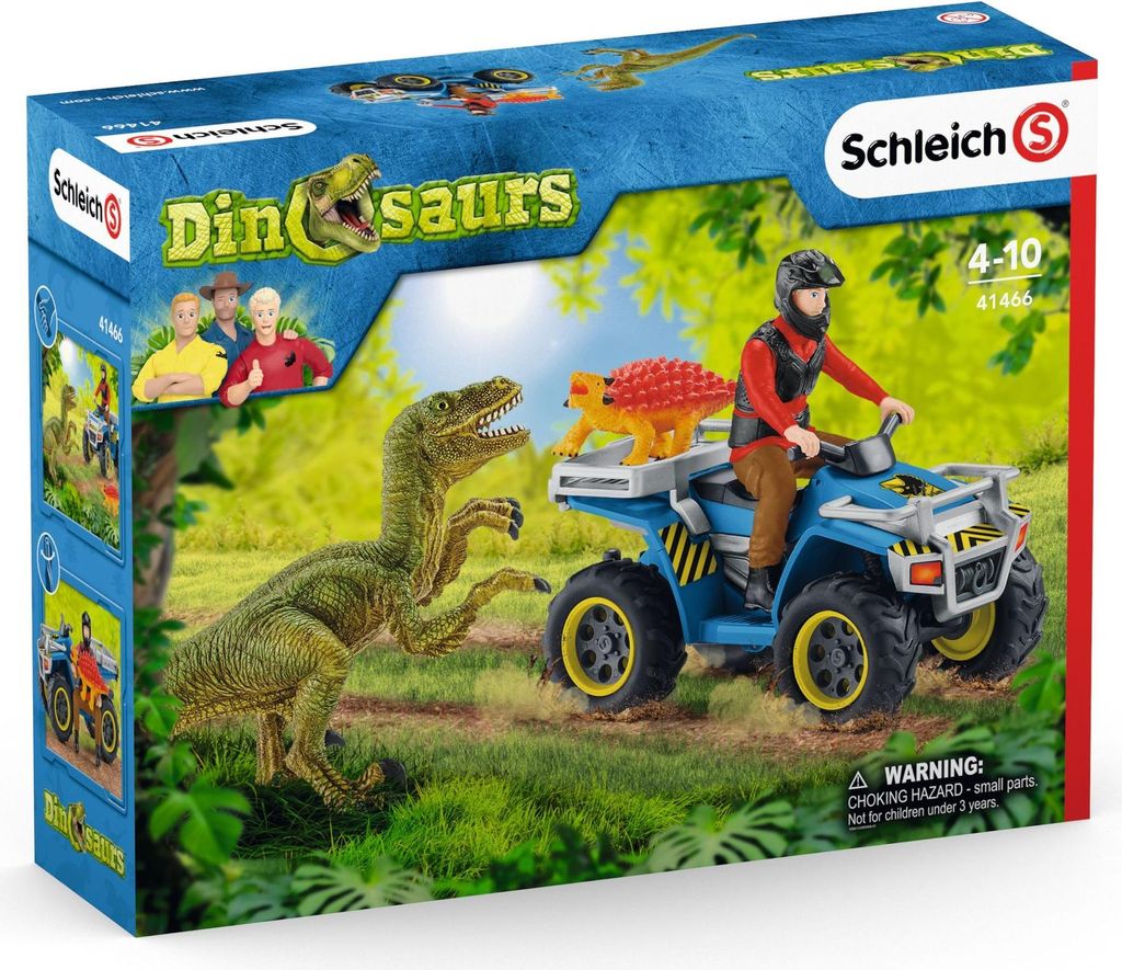 SCHLEICH Flucht auf Quad vor Velociraptor 0 Produktbild 