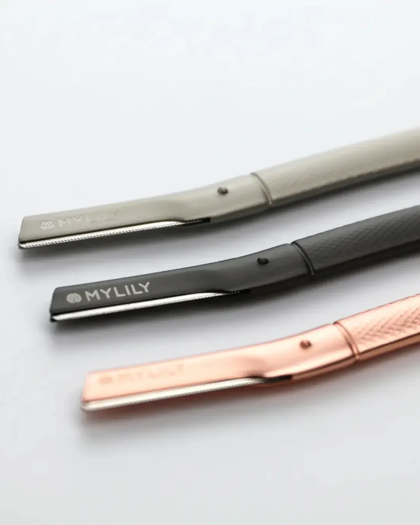 Rasoio Sopracciglia Eco-Friendly Oro Rosa | Inossidabile con 5 Lame - 5