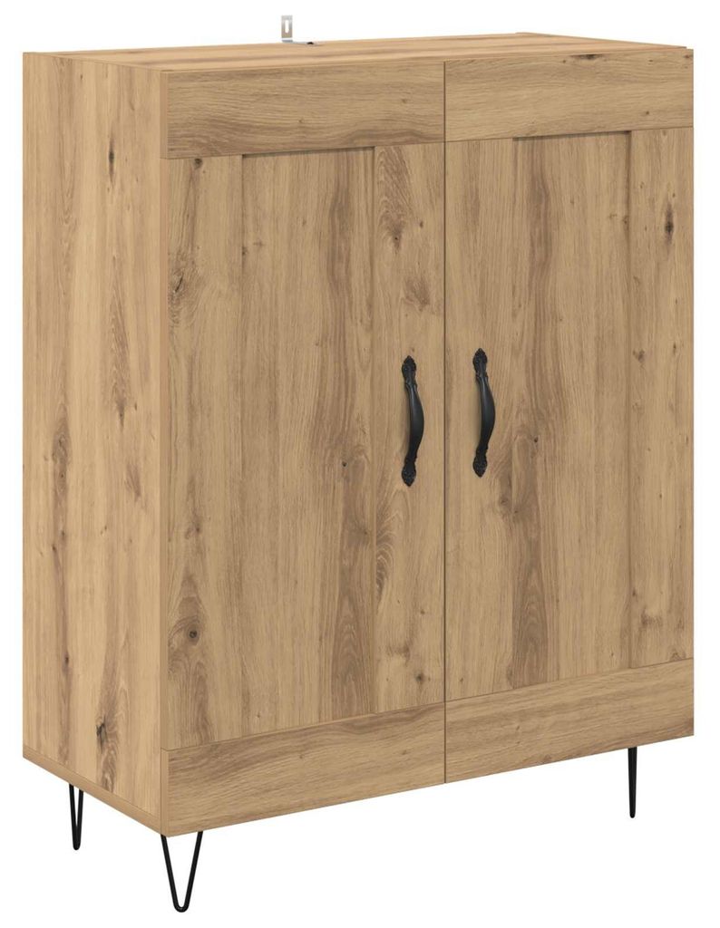 Sideboard Artisan-Eiche 69,5 x 34 x 90 cm Verbundholz und Eisen