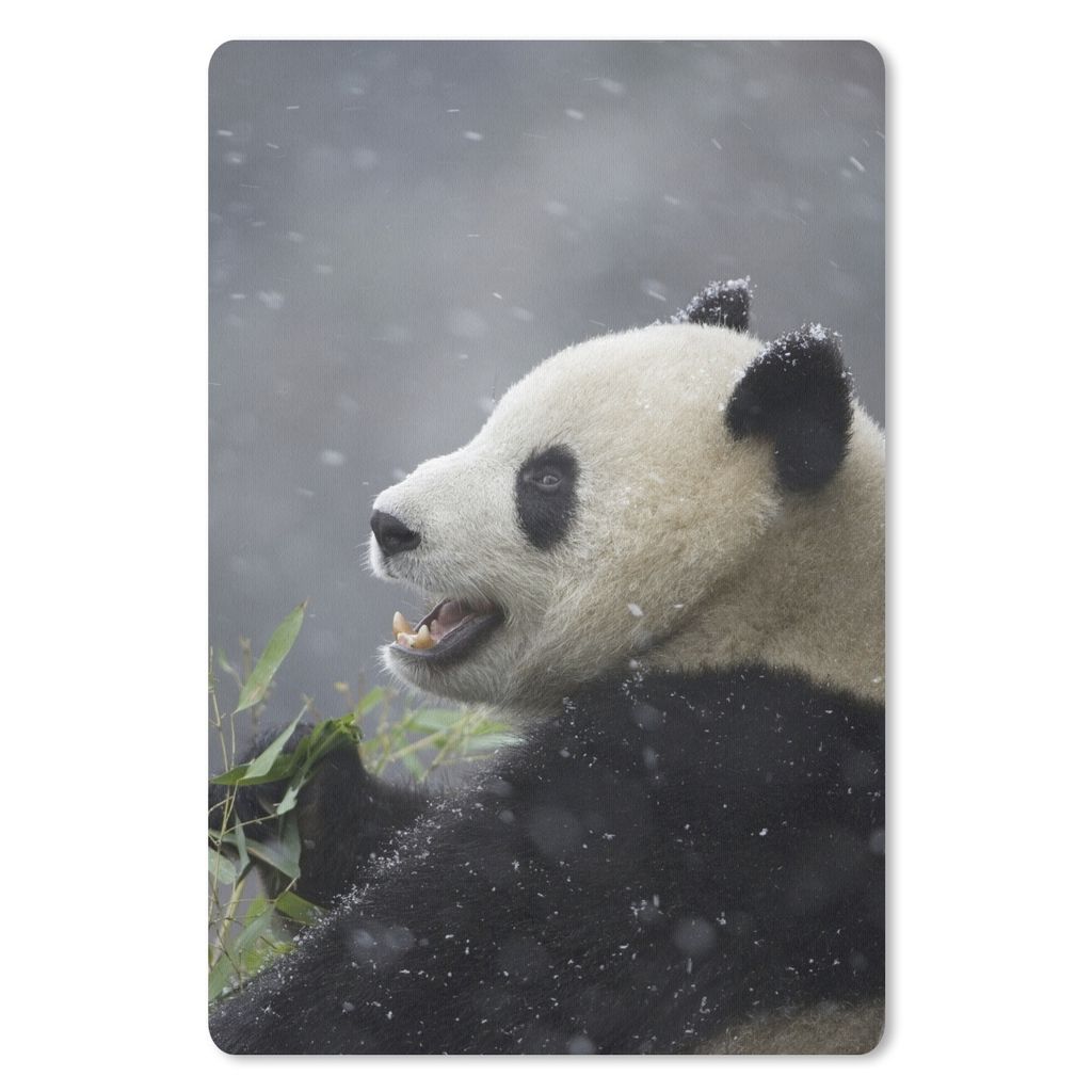 MuchoWow Mauspad Mousepad Panda - Schnee - Winter 40x60 cm - Mousepads - Maus Mat - Pad - Mausunterlage - Schreibtisch Accesoire