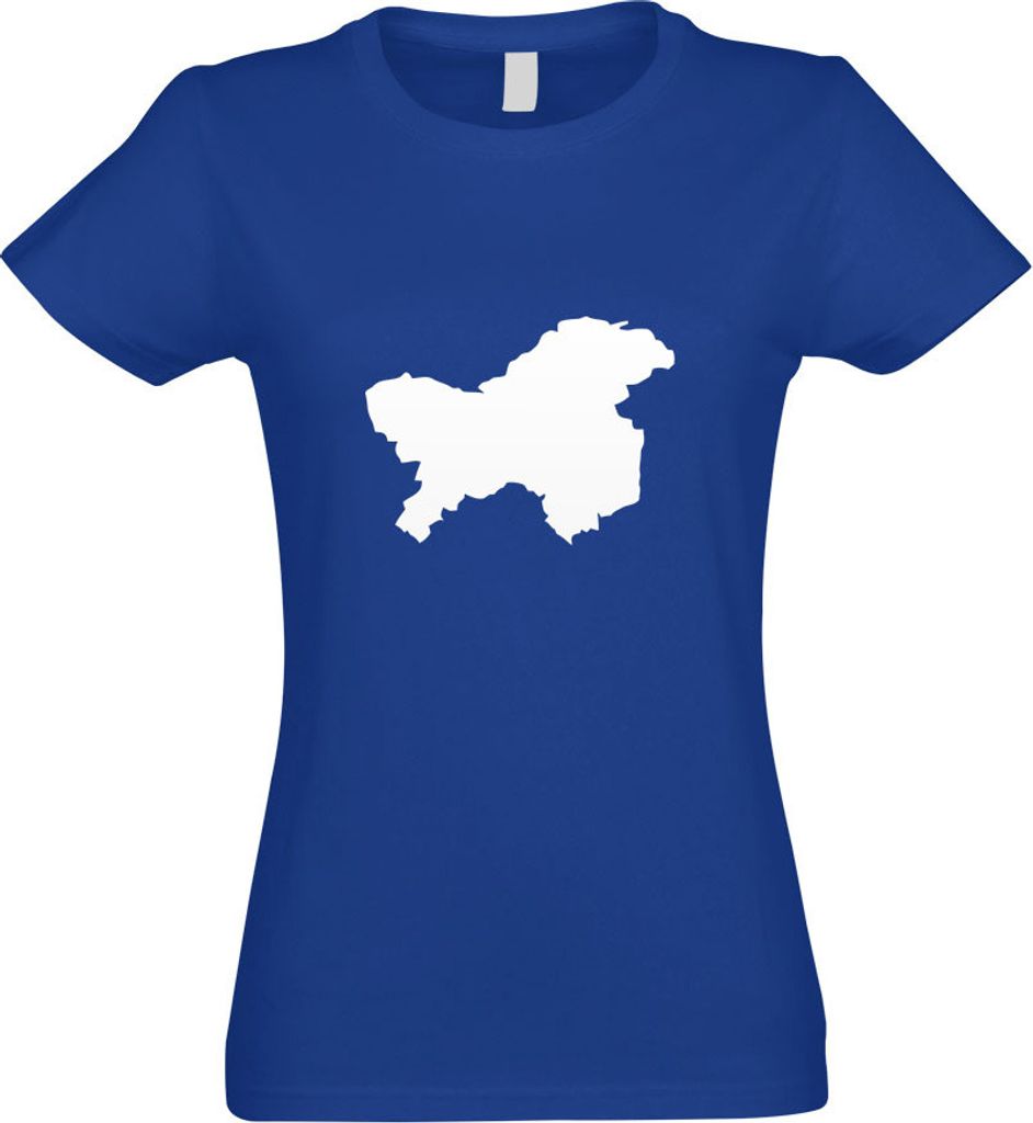 Kiwistar - T-Shirt tailliert - Damen - royal - Kaschmir - Himalaya - mit Motiv Bedruckt - Funshirt Design - Sport - Freizeit - Damen - XXL