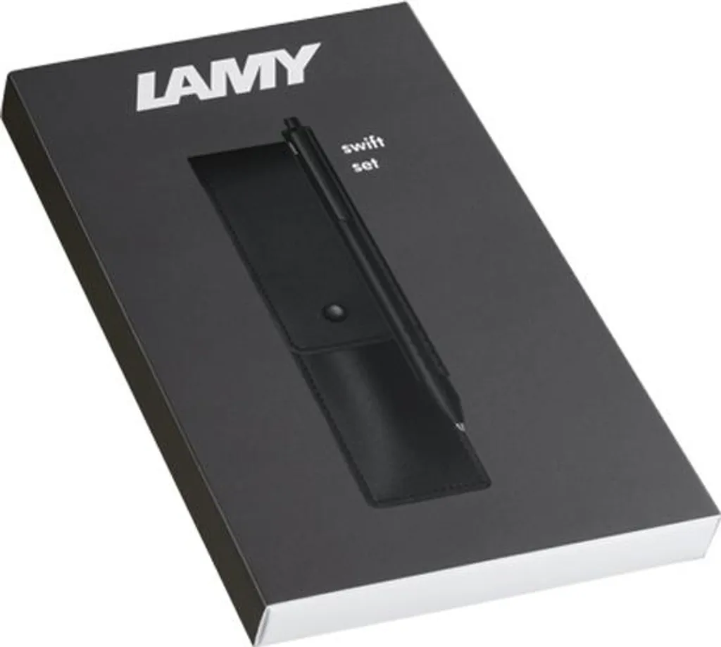 Stylo Roller LAMY swift noir 1238758 en Coffret Luxe avec Étui Cuir