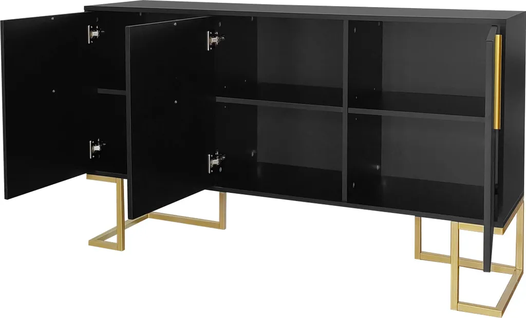 Buffet de salon 138 cm pour ranger la vaisselle et décorer la pièce - 9
