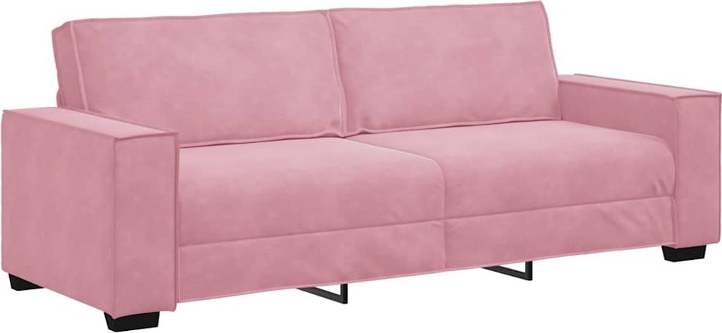 vidaXL 3-Sitzer-Sofa Rosa 220x78x84 cm Samt