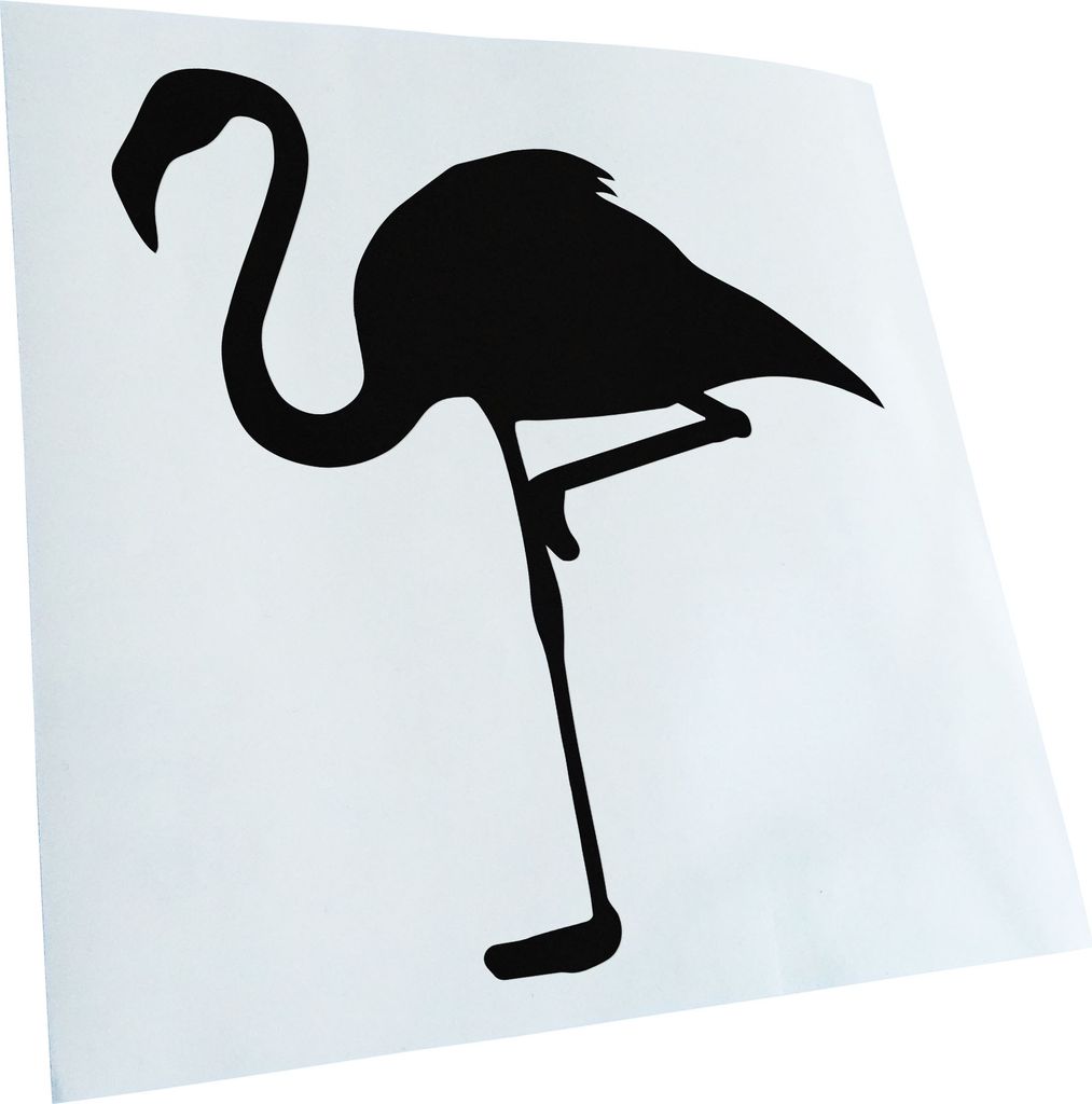 hauptsachebeklebt Kiwistar - Autoaufkleber - Flamingo auf einem Bein Heckscheibe - Aufkleber für Auto Kfz Fahrrad, LKW, Truck Mofa