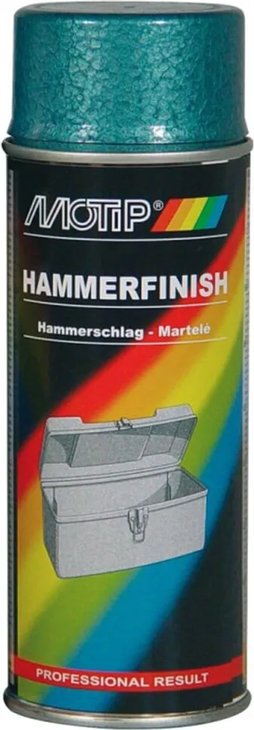 Peinture martelée bleue MoTip en spray 400ml pour rénovation fer
