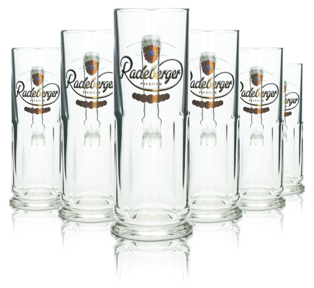 6x Radeberger Bier Glas 0,5l Krug Maximilian Seidel Sahm Produktbild 