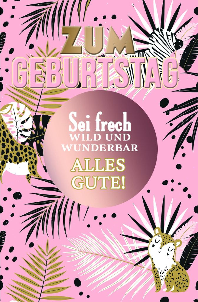 Geburtstag - Glückwunschkarte im Format 11,5 x 17 cm mit Umschlag