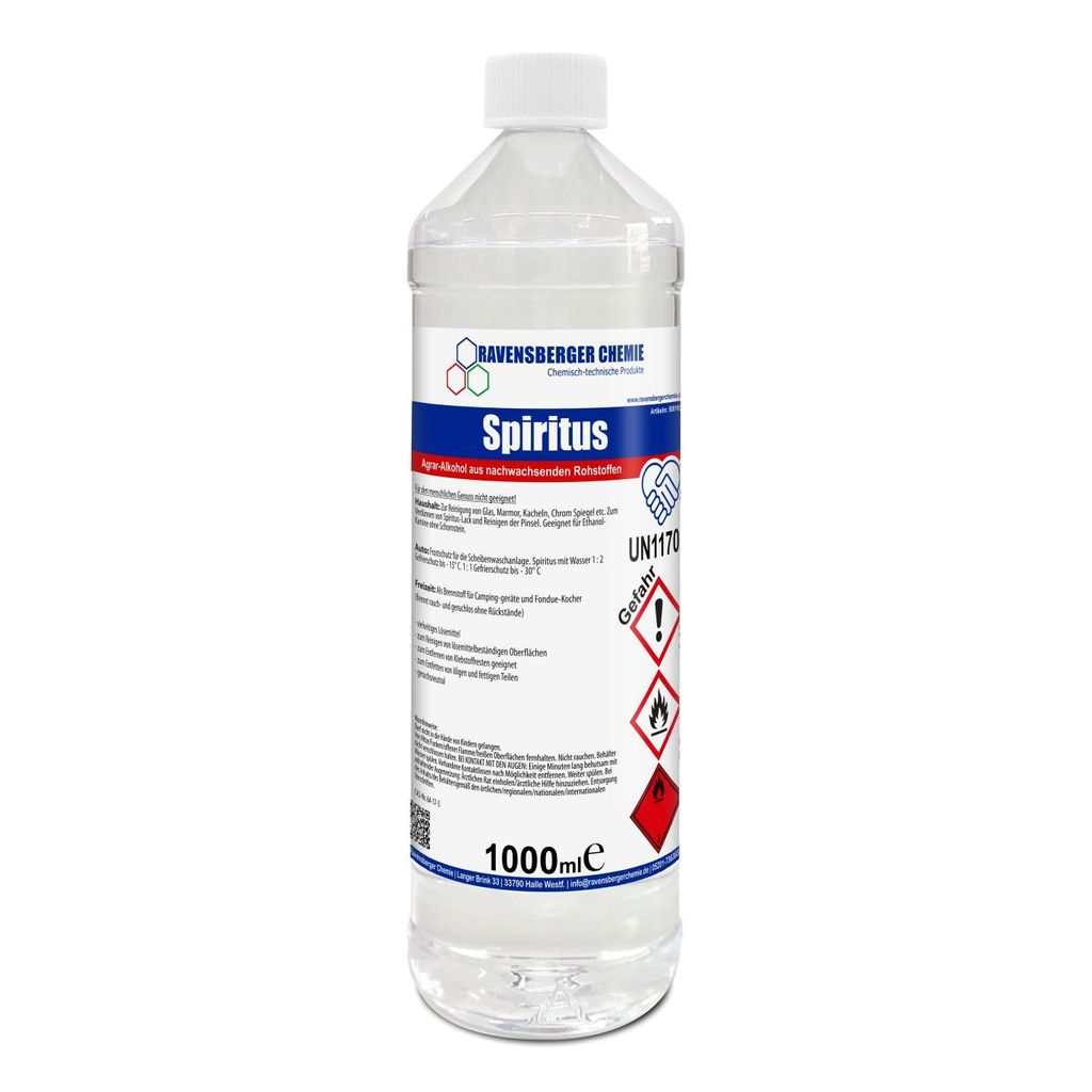 Ravensberger Chemie Spiritus Alkohol 1 L – vielseitiger Produktbild 