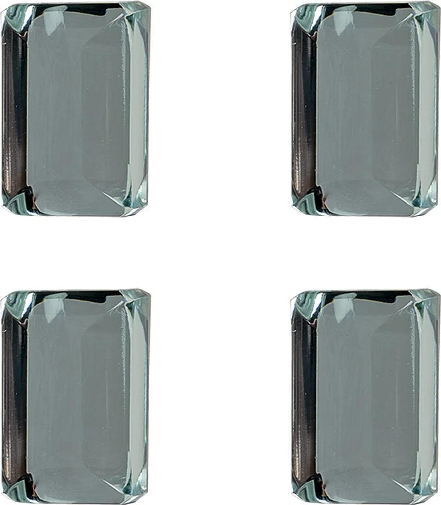 Bouton de Porte Diamant en Verre Transparent 40 mm Lot de 4 Pièces