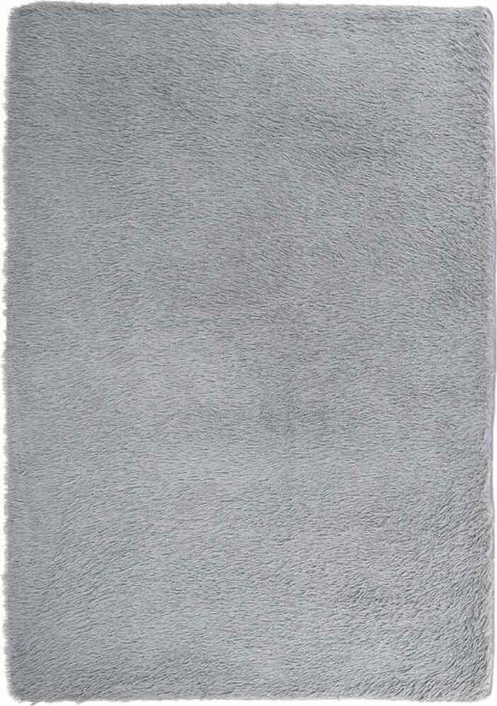 Teppich Shaggy Hochflor NAVARRA Silbergrau 240x340 cm Polyester