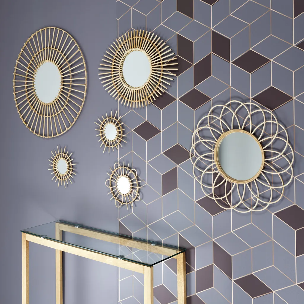 Miroir Rotin 56cm Rosace : Agrandissez et Décorez Vos Murs Vides