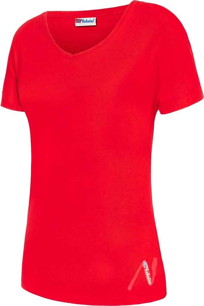 Nebulus T-Shirt MAYA Damen, Shirt, Kurzarmshirt, Freizeitshirt, P7001 - Damen, rot, L/40