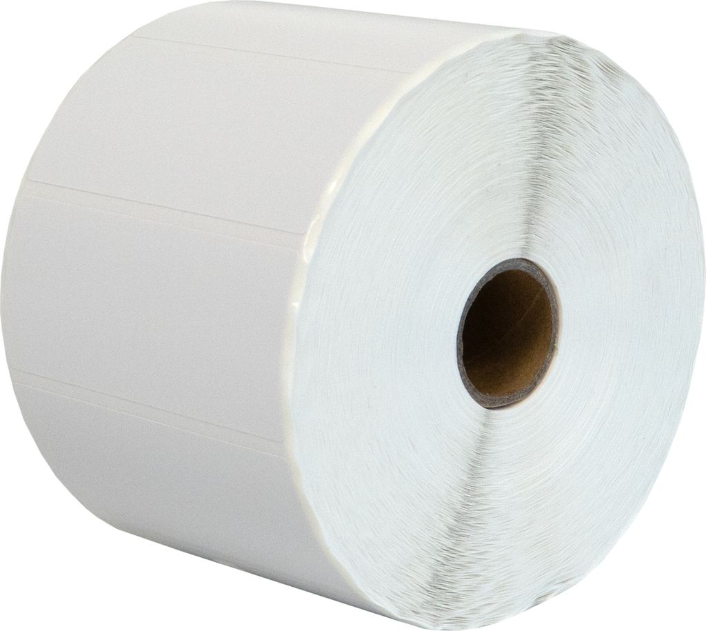 DULA Etiketten - Kompatibel mit Zebra 80x35mm - Weiß - Permanent - 1 Rolle - 2000 Etiketten pro Rolle - Kern 25mm