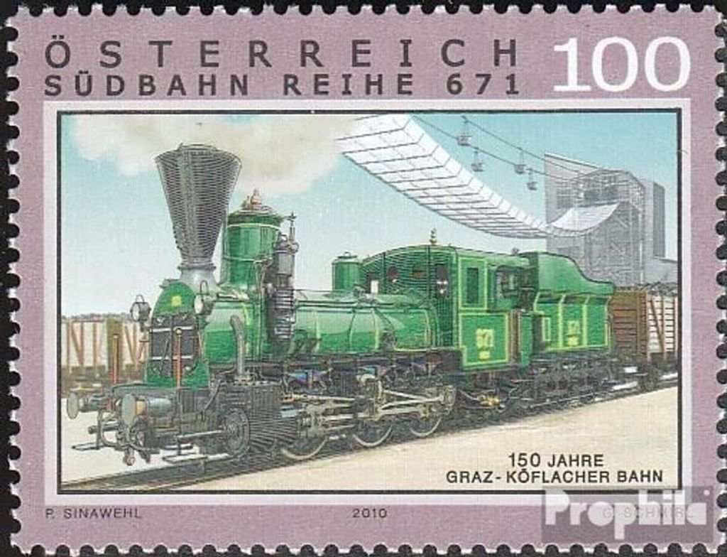 Briefmarken Österreich 2010 Mi 2861 (kompl.Ausg.) gestempelt Eisenbahnen