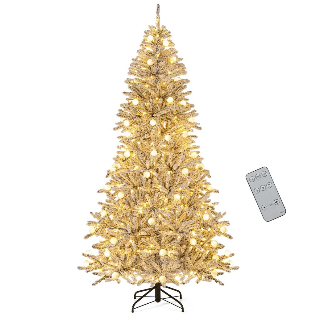 COSTWAY 210cm Künstlicher Weihnachtsbaum mit Schnee, 350 Produktbild 