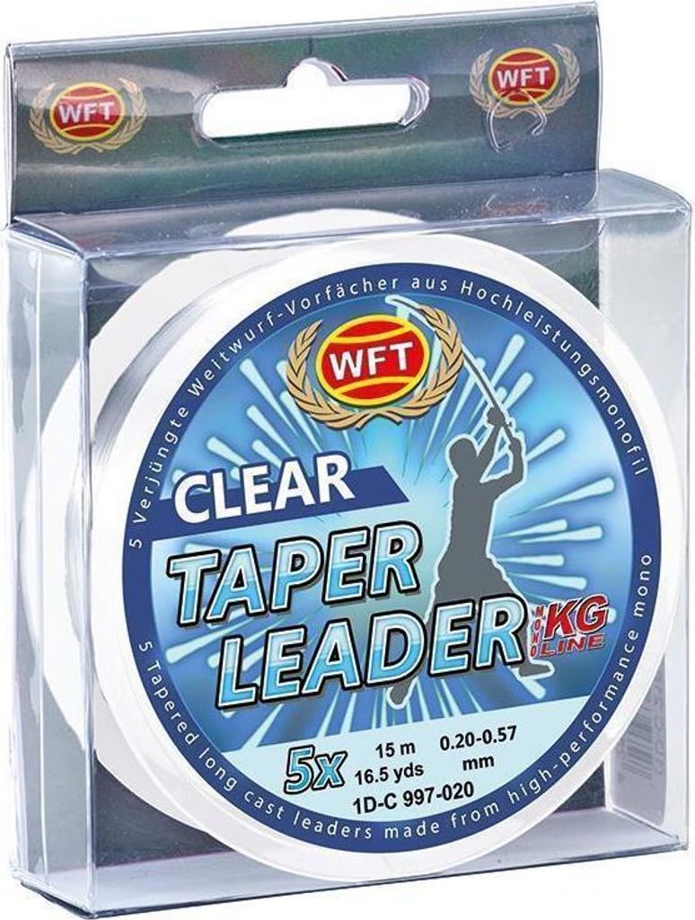 WFT Taper Leader 0,23-0,57 clear 5x15m