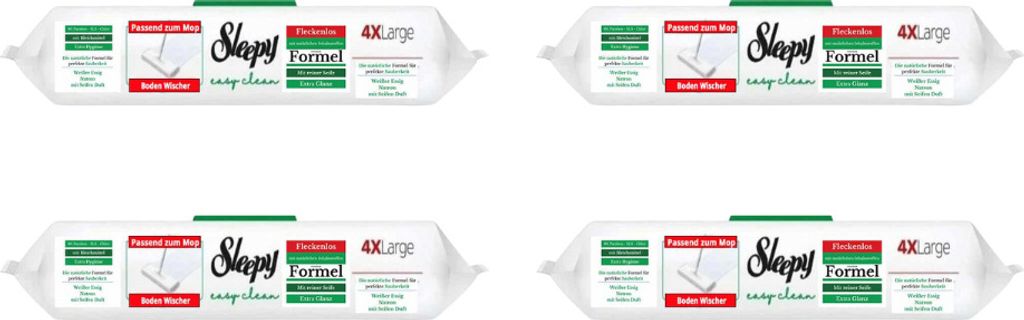 4x Sleepy Easy Clean Bodenreinigungstücher für Mopsysteme Produktbild 