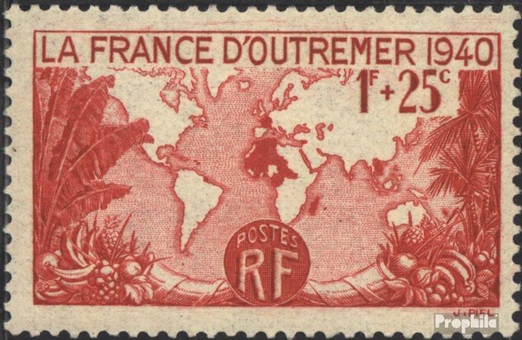 Briefmarken Frankreich 1940 Mi 466 (kompl.Ausg.) postfrisch Überseefrankreich