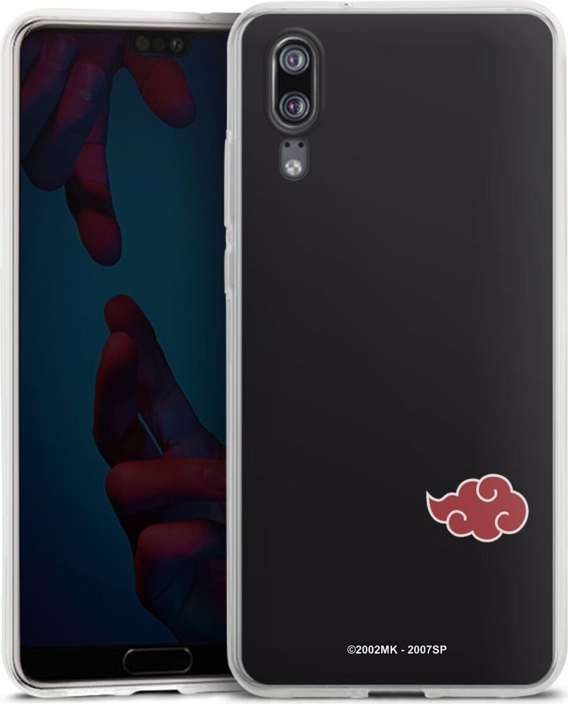 DeinDesign Handyhülle für Huawei P20 Silikon Hülle Case Smartphone Schutzhülle Naruto Shippuden Offizielles Lizenzprodukt Akatsuki